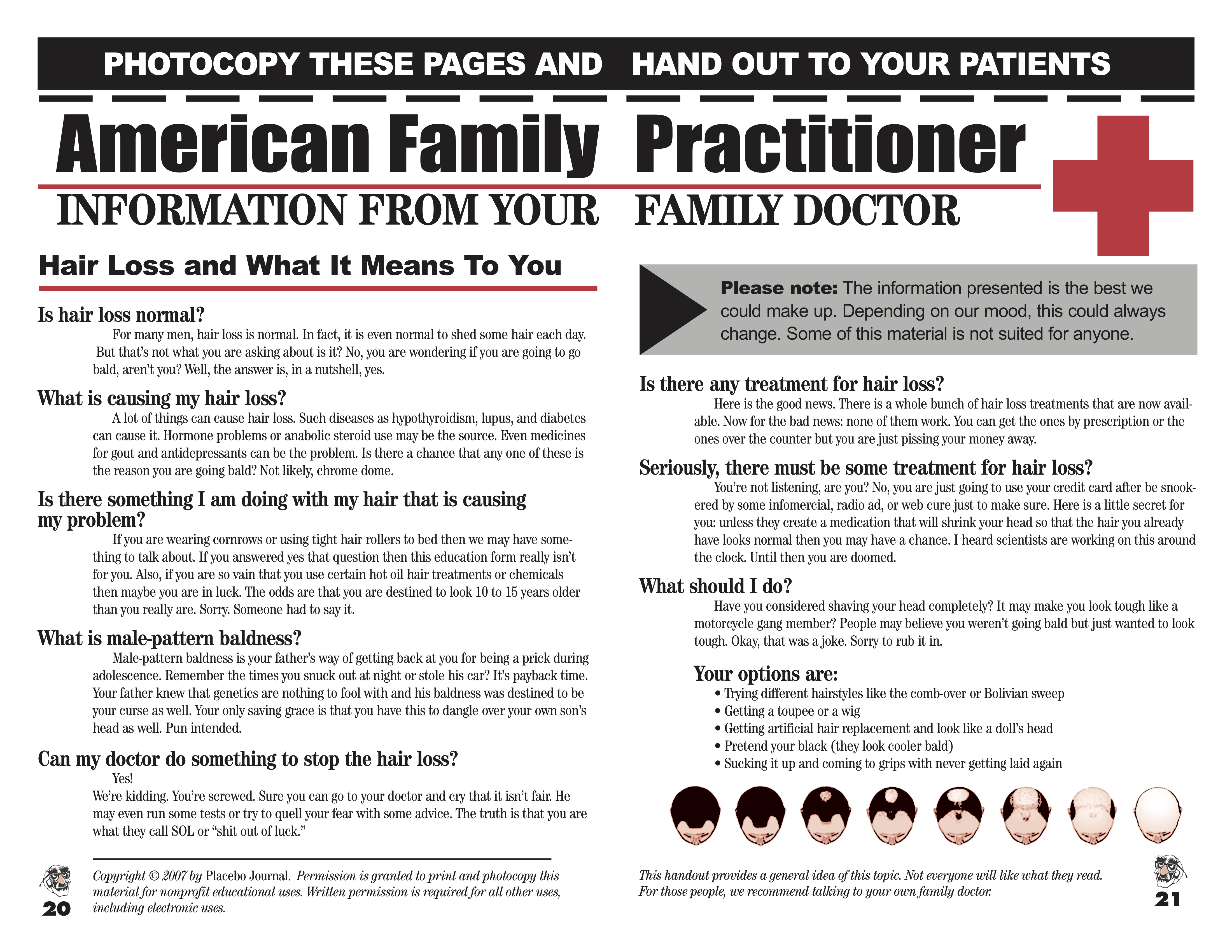 Friday Funny: Patient Education Form on Hair Loss - Authentic Medicine